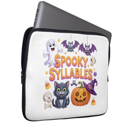 Housse Pour Ordinateur Portable Spooky Syllables (Devant droit)