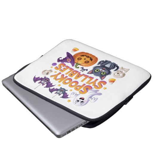 Housse Pour Ordinateur Portable Spooky Syllables (Devant bas)