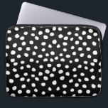 Housse Pour Ordinateur Portable Spots d'astuces bleues<br><div class="desc">Poster de animal - Points Dalmatiens Noirs Et Blancs.</div>