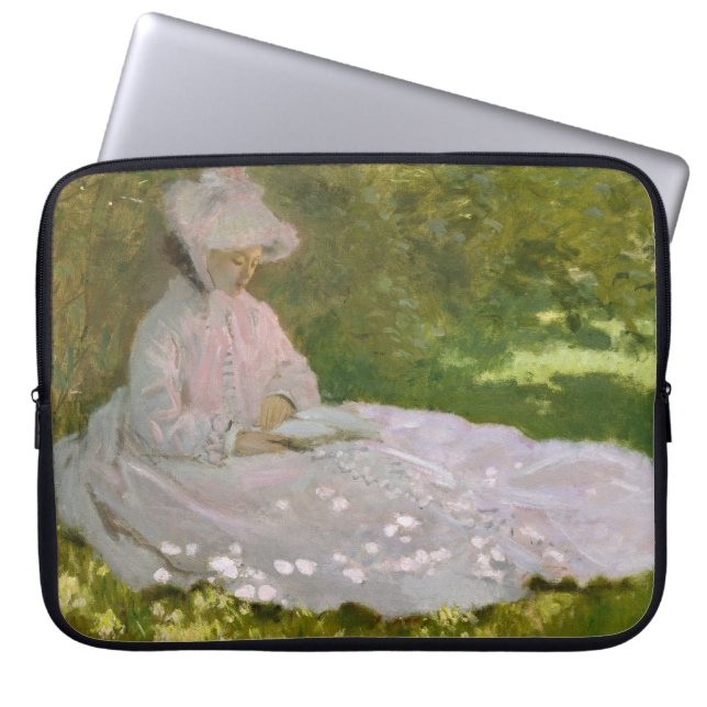Housse Pour Ordinateur Portable Springtime, Impressionist Portrait, Claude Monet (Devant)