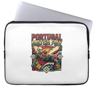 Housse Pour Ordinateur Portable Squelette de buteur jour de match du Portugal Nati