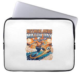 Housse Pour Ordinateur Portable Squelette de la journée de match des Pays-Bas Nati