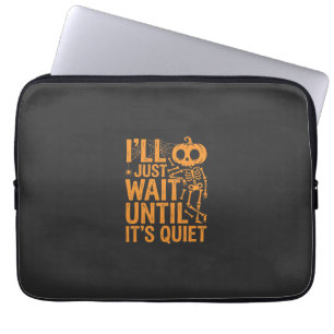 Housse Pour Ordinateur Portable Squelette drôle d'Halloween attendant un design si
