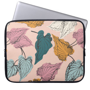 Housse Pour Ordinateur Portable Squelette feuille sans couture motif, arrière - pl