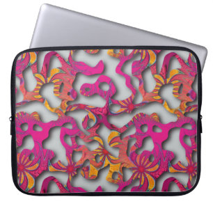 Housse Pour Ordinateur Portable Squiggly Loops seamless patent 14 + your backgr.