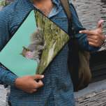 Housse Pour Ordinateur Portable Squirrel Blowing a Bubblegum Bubble Animal Photo<br><div class="desc">Show off your playful side with this quirky and cute laptop sleeve. It features a photo of a gray squirrel blowing a bubble with some pink bubblegum.</div>