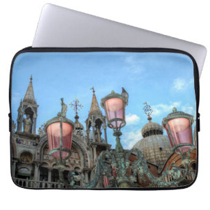 Housse Pour Ordinateur Portable St. Marks et lampe, Venise, Italie