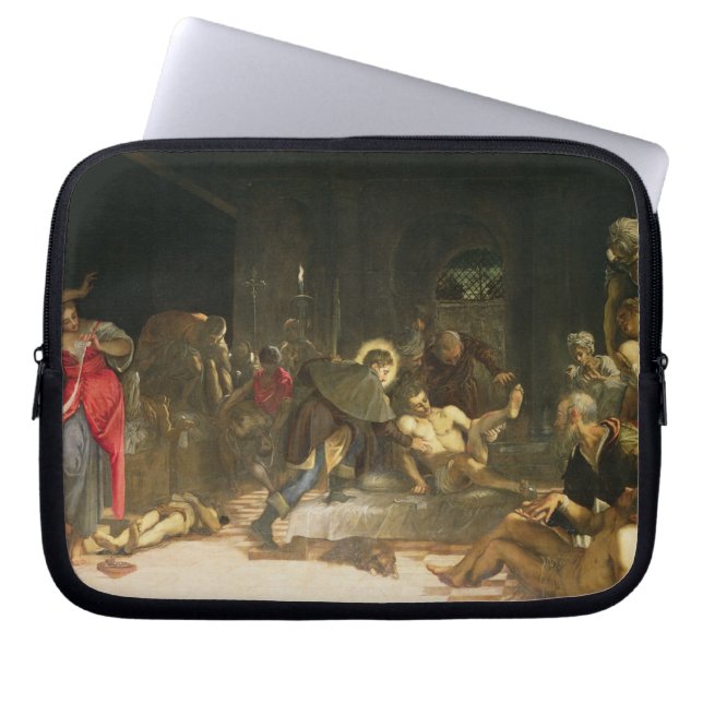 Housse Pour Ordinateur Portable St Roch traitant la peste (Devant)