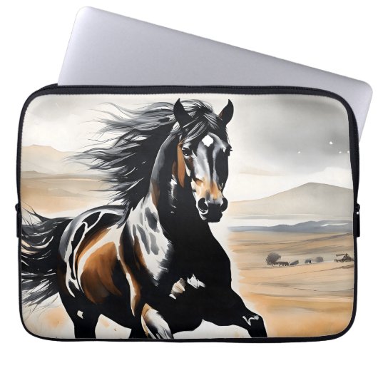 Housse Pour Ordinateur Portable Stallion in Full Stride (Devant)