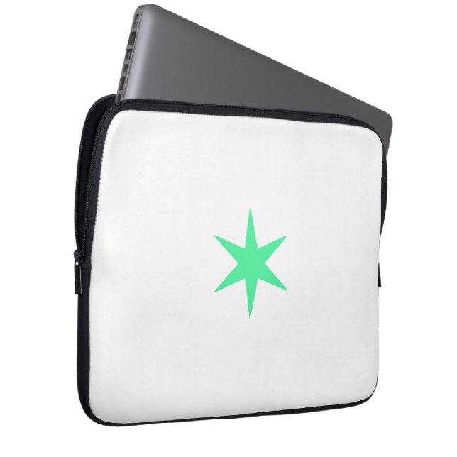 Housse Pour Ordinateur Portable Star Stern neon-green et white (Devant droit)