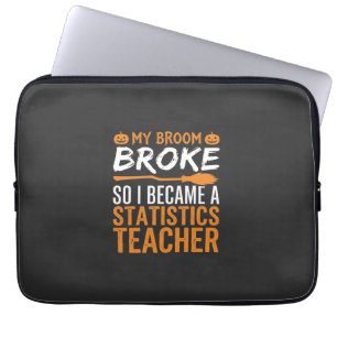 Housse Pour Ordinateur Portable Statistiques drôles d'Halloween Professeur Broom D