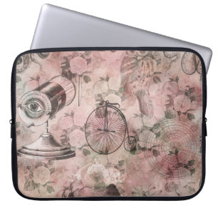 Housse Pour Ordinateur Portable Steampunk romantique   Ephémère Vintage antique