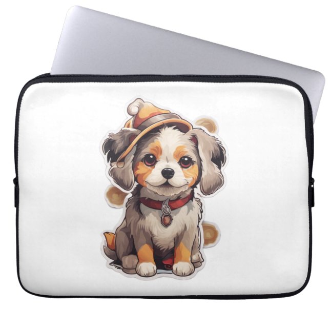 Housse Pour Ordinateur Portable Stickers pour chien unique mignons (Devant)