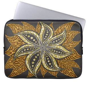 Housse Pour Ordinateur Portable Style Batik Floral Abstrait africain