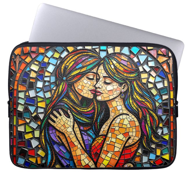 Housse Pour Ordinateur Portable Style Carrelage Mosaïque Art Art Romantique Embras (Devant)