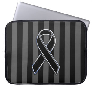 Housse Pour Ordinateur Portable Style Chrome Noir de la sensibilisation au ruban