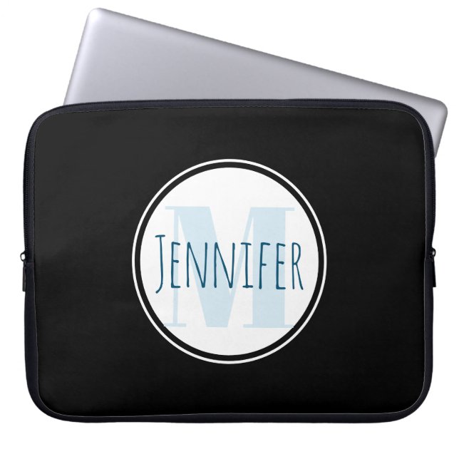 Housse Pour Ordinateur Portable Style décontracté modèle monogramme (Devant)