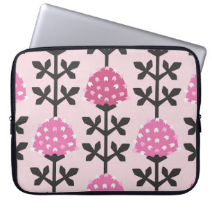 Housse Pour Ordinateur Portable Style scandinave trèfle floral vintage transparent