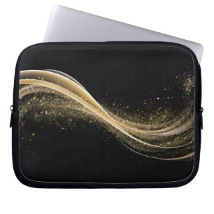 Housse Pour Ordinateur Portable Style Technologie Or Noir Premium
