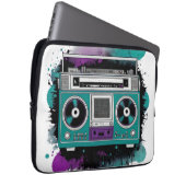 Housse Pour Ordinateur Portable Style urbain rétro : Ghetto Blaster (Devant droit)