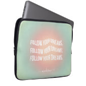 Housse Pour Ordinateur Portable Suivez vos rêves Pastel Gradient Motivationnel (Devant droit)
