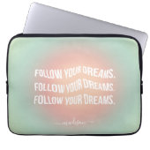 Housse Pour Ordinateur Portable Suivez vos rêves Pastel Gradient Motivationnel (Devant)
