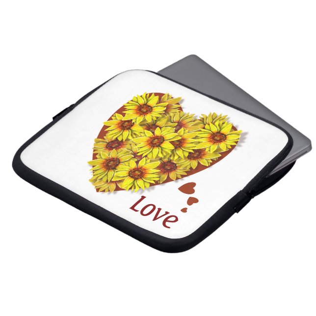 Housse Pour Ordinateur Portable Sunflower Love Laptop Sleeve (Devant haut)