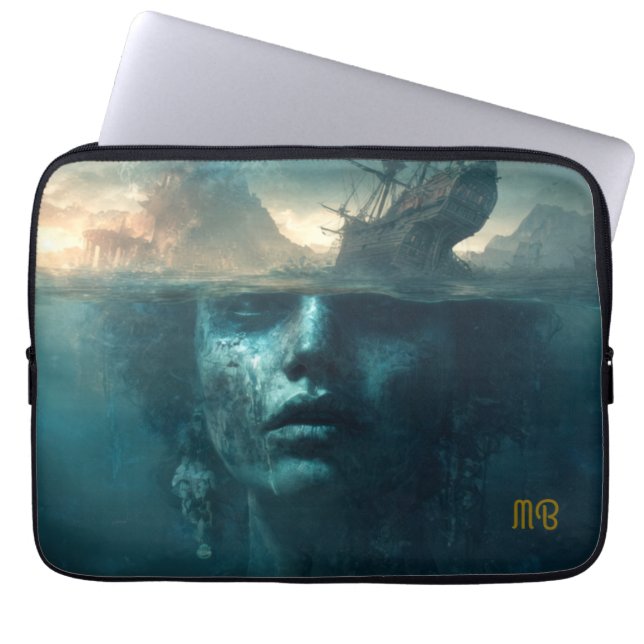 Housse Pour Ordinateur Portable Sunken Secrets Mythic Ocean Depths Art (Devant)