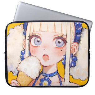 Housse Pour Ordinateur Portable Sunny Scoop Anime Girl avec Vanilla Cone