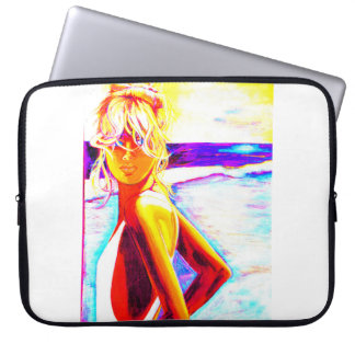 Housse Pour Ordinateur Portable Sunset Beach Girl
