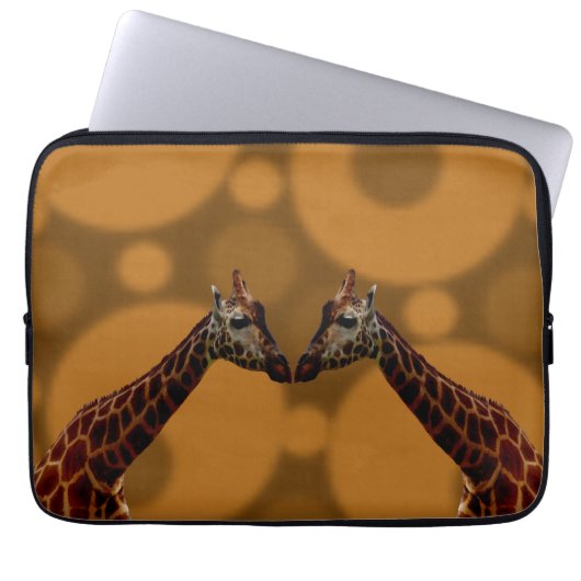 Housse Pour Ordinateur Portable Super Giraffe A Go Go, (Devant)