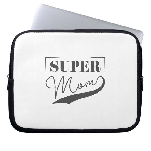 Housse Pour Ordinateur Portable Super Maman (Devant)
