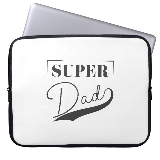 Housse Pour Ordinateur Portable Super papa (Devant)