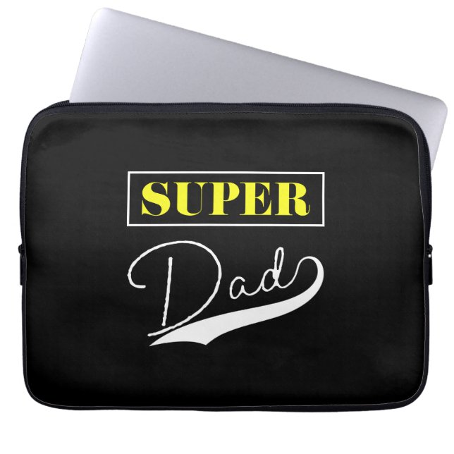 Housse Pour Ordinateur Portable Super papa (Devant)