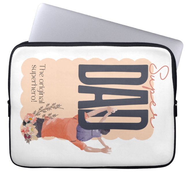 Housse Pour Ordinateur Portable Super papa (Devant)