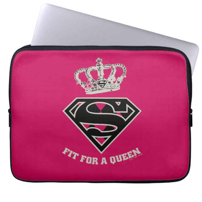 Housse Pour Ordinateur Portable Supergirl S-Shield "Adapté Pour Une Reine" (Devant)
