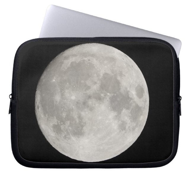 Housse Pour Ordinateur Portable Superlune dans le ciel noir (Devant)