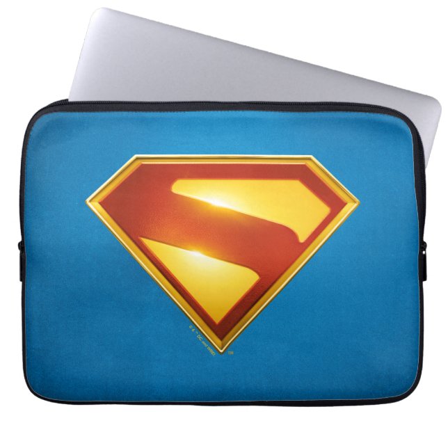Housse Pour Ordinateur Portable Superman Golden S Shield brillance (Devant)