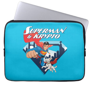Housse Pour Ordinateur Portable Superman & Krypto Soar