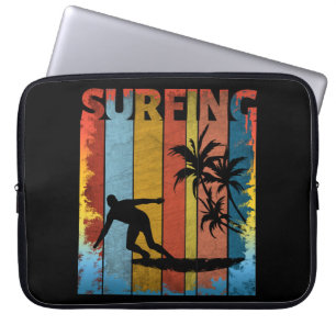HOUSSE POUR ORDINATEUR PORTABLE SURF D'ÉTÉ PLAGE SURFEUR
