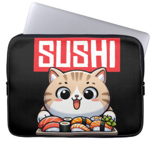Housse Pour Ordinateur Portable Sushi Cat
