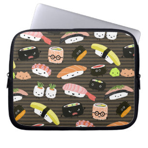 Housse Pour Ordinateur Portable Sushi Party - Sushi Rolls, Sashimi, Wasabi, Ginger