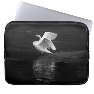 Housse Pour Ordinateur Portable Swan trompette b/w