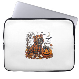 Housse Pour Ordinateur Portable Sweatshirt à carreaux pour chien Boxer Halloween C