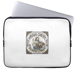 Housse Pour Ordinateur Portable Symbole de stratégie d'échecs de Jésus Stratégie d