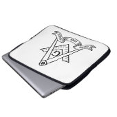 Housse Pour Ordinateur Portable Symbole franc-maçonnerie (Devant bas)
