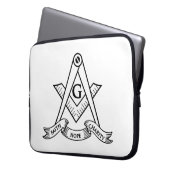 Housse Pour Ordinateur Portable Symbole franc-maçonnerie (devant gauche)