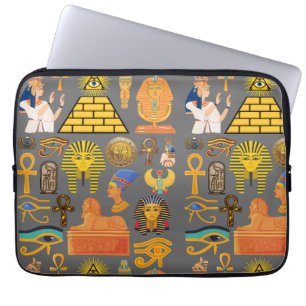 Housse Pour Ordinateur Portable Symbole motif Hiéroglyphe égyptien antique