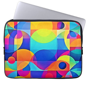 Housse Pour Ordinateur Portable Symphonie de couleurs géométriques