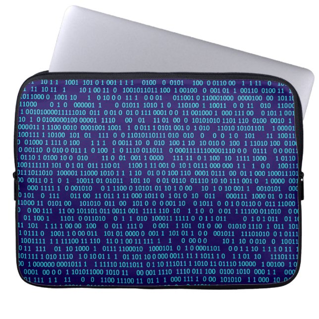 Housse Pour Ordinateur Portable Système numérique binaire bleu (Devant)